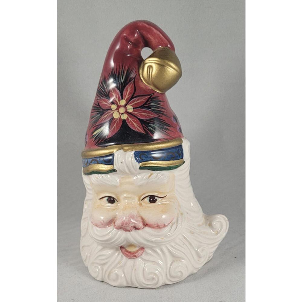 Santa Head Christmas Bell - Perfect for Santa Collection or Floral Arrangement